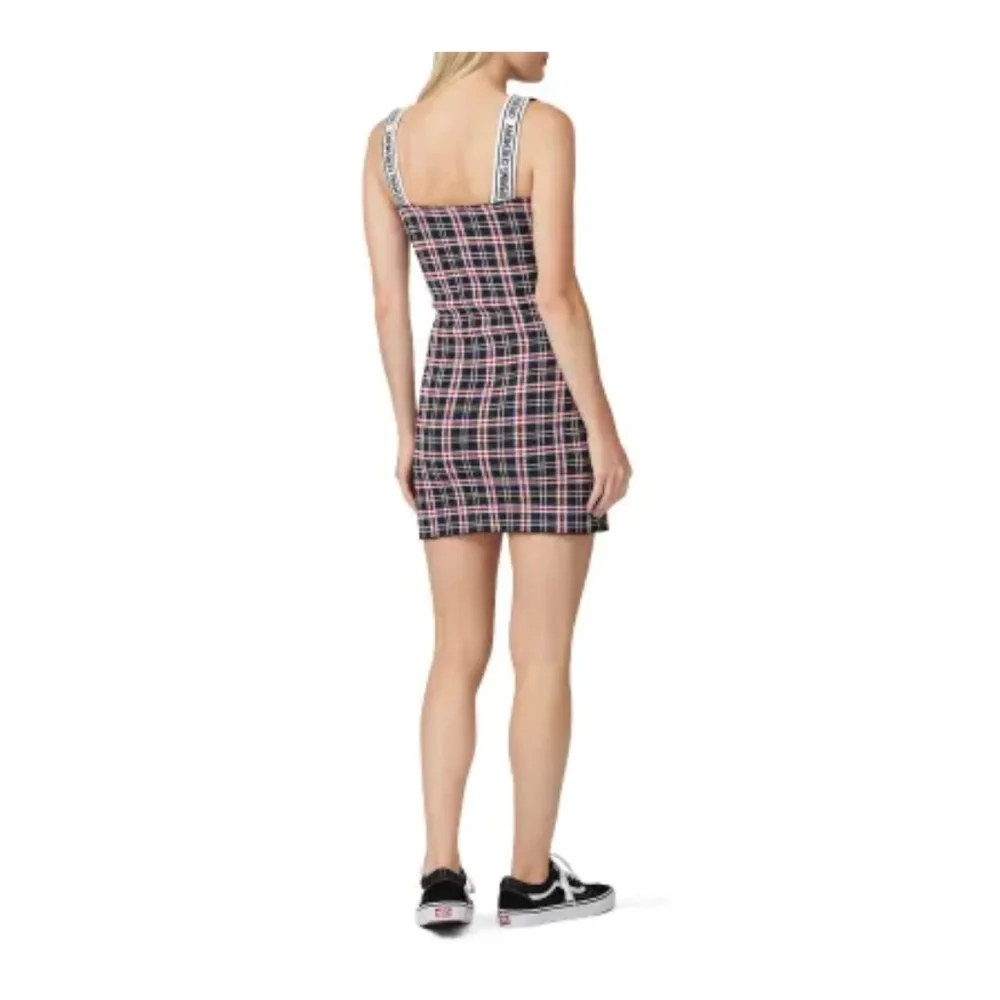 Opening Ceremony spell out logo plaid bodycon mini dress small preppy - Picture 7 of 14